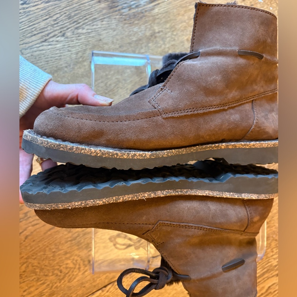 Birkenstock Bakki Ankle Boot Mocha Suede w/ Shearling Lining Size 40 EU/9W/7Men - Picture 10 of 16